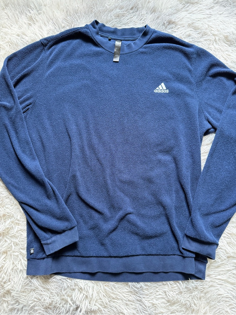 adidas Navy Blue Crewneck Pullover Sweatshirt